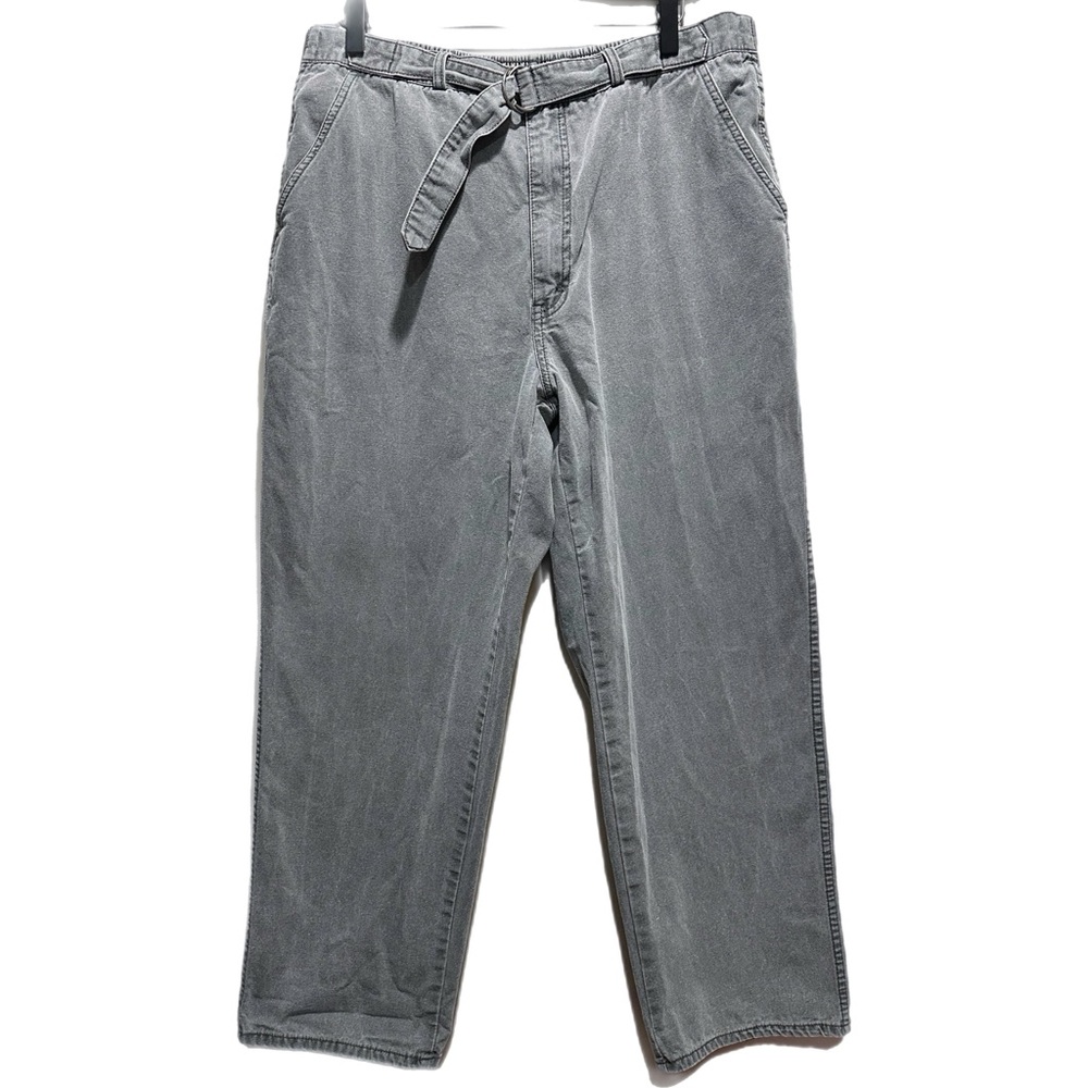 Vintage St John’s Bay Faded Gray D Rings Belted Mom High Rise Denim Jeans